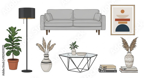 Modern Living Room Furniture and Decor.