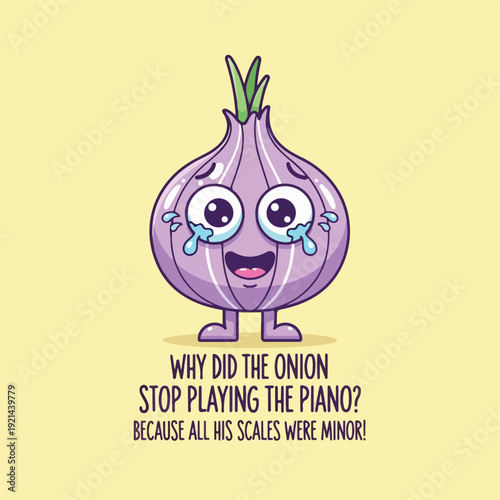 Cute Onio n Character with Pun