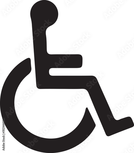 Modern Flat Design Vector Illustration of a Person in a Wheelchair, Symbolizing Accessibility, Disability Support, Inclusion, and Independent Mobility. Ideal for Healthcare and Public Service Concepts