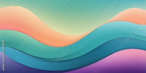 Abstract colorful wave background featuring a creative vector design with vibrant rainbow curves and fluid light patterns for a modern digital wallpaper banner