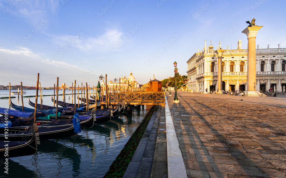 Fototapeta premium View of St. Mark's Square and Riva degli Schiavoni in Venice (Italy)
