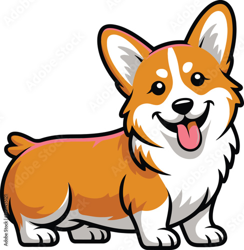 Cute cartoon a illustrator vector Welsh Corgi