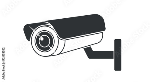 CCTV Security Camera Icon. Modern Surveillance System Vector Illustration for Safety, Monitoring, and Protection.