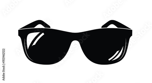 Sunglasses black with dark lenses and sleek arms, stylish accessory for eye protection and fashion statement featuring eyewear, shades, cool with trendy and glamour elements for luxury, design