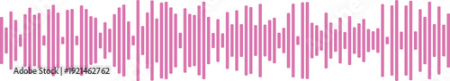 Bright pink sound wave equalizer, symbolizing digital audio and musical energy.