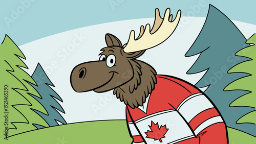 A moose, representative of Canadian wildlife.