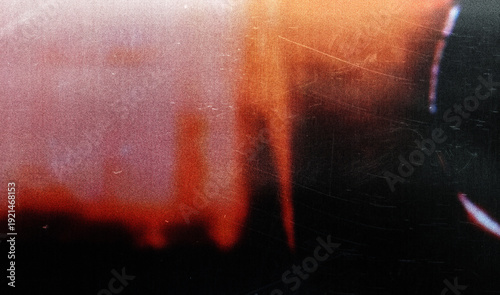Noise scratch. Old film. Red orange green blue color vintage dust grain texture analog tv defect stained grungy texture retro grunge abstract background.
