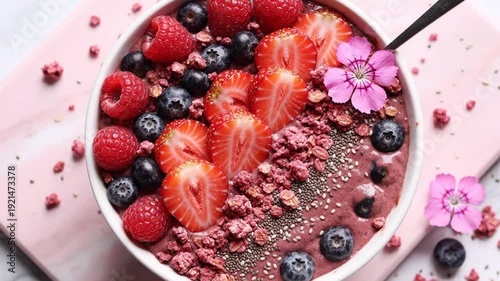 Delicious and Nutritious Smoothie Bowl - A Healthy Breakfast Option.