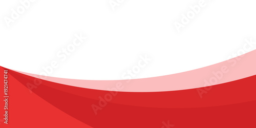 Red Wave on White Background, vector ilustration eps10