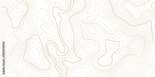 Topographic line contour map background, Topographic map and landscape terrain texture grid,Vector geographic contour map. Background of the topographic map. Topographic map lines, contour background.
