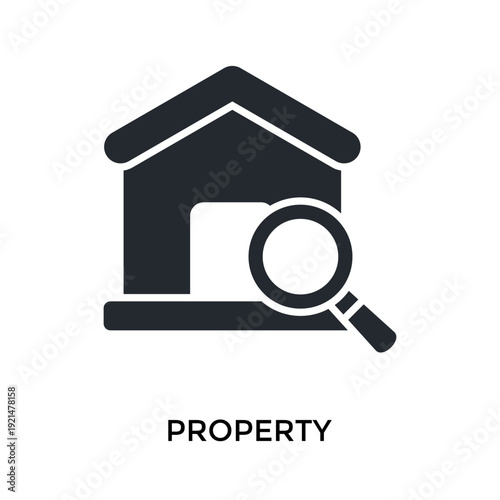 Property Icon Glyph Style. Vector Illustration For Graphic Design