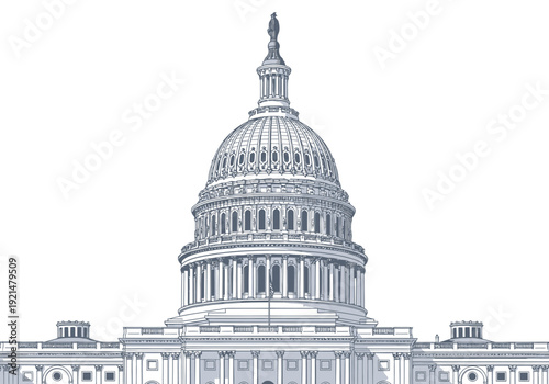 US Capitol Building Washington DC Architecture.