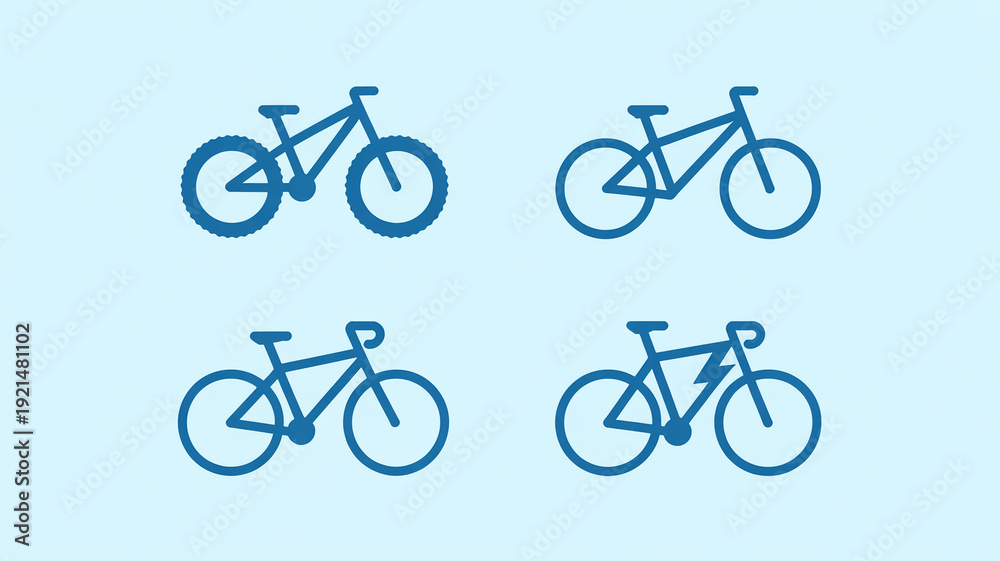 Fototapeta premium A vintage black mountain bike vector illustration set featuring a cycling silhouette with detailed wheels, pedals, and chains for sports transport