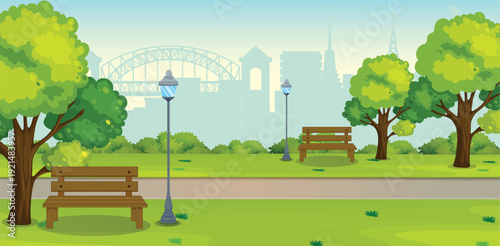 Park vector illustration