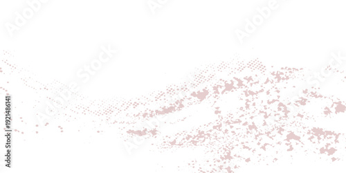 Abstract Christmas background pattern with snowflakes and pink watercolor paint splashes featuring heart shapes and a grunge ink texture illustration