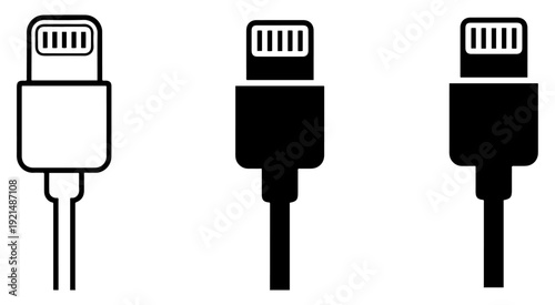 Foto lightning charging cable icon