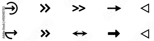 arrow button vector icon set