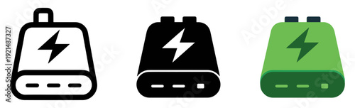 portable power bank charger icon