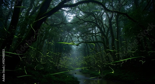 forest in the fog