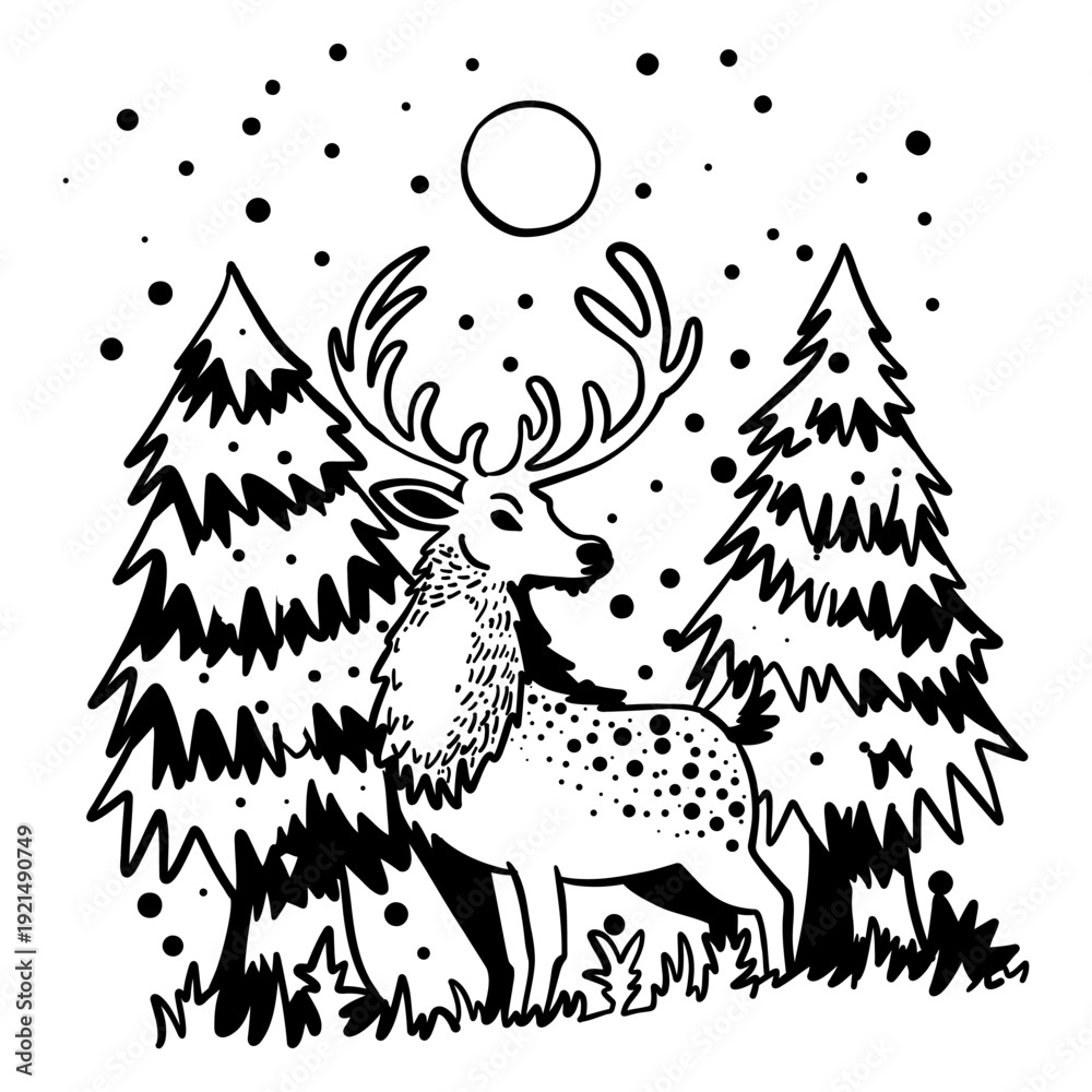 Fototapeta premium christmas theme illustration for design, poster, background, flyer, brochure, etc