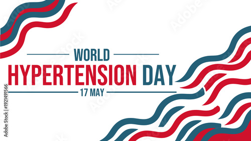 Bilde på lerret Minimal white-background World Hypertension Day design highlighting silent kille