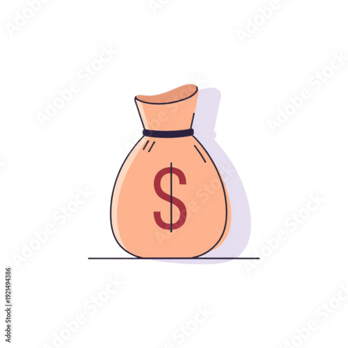 Money bag with dollar sign symbolizing financial success