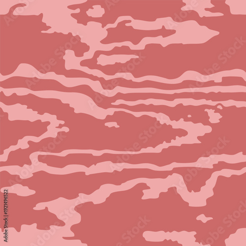 Vector wooden grain texture. Dense lines of tree bark. Red brown wood seamless texture background. Natural wavy pattern swatch 