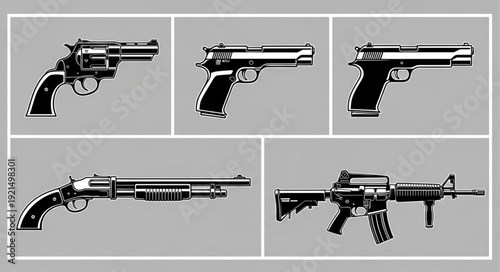 set of guns