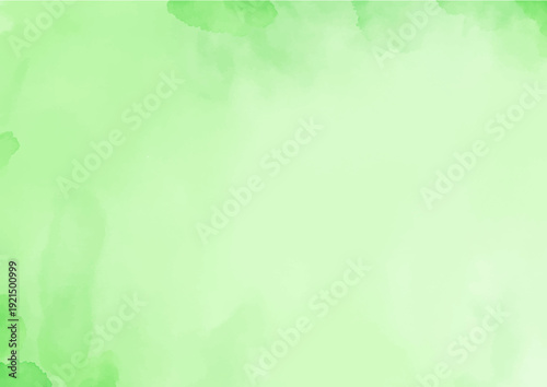 やわらかいグリーンの水彩背景テクスチャ素材