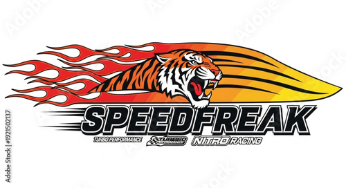 Tiger Racing Logo Design Element.