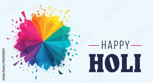 Colorful Holi Celebration with Splash of Vibrant Pigments