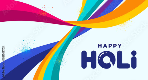 Festive Holi Celebration with Colorful Powder Splash