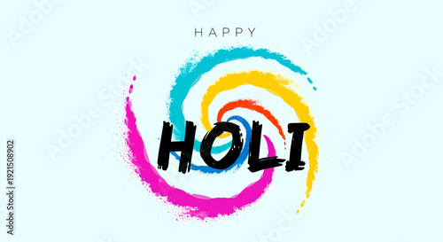 Colorful Holi Festival Celebration with Splashing Colors