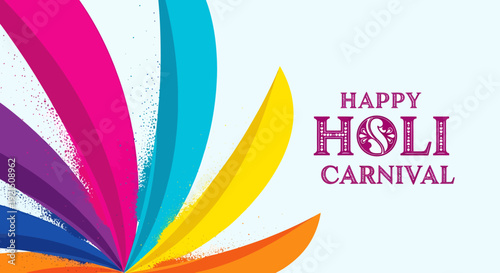 Vibrant Holi Carnival with Colorful Powder and Celebration