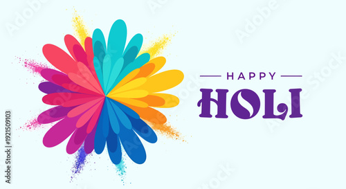 Colorful Holi Celebration with Vibrant Powder Splash