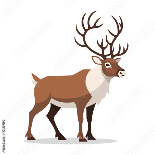 Stylized Reindeer Vector Illustration