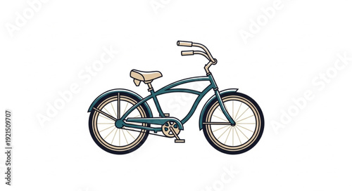 Vintage Bicycle with Teal Frame.