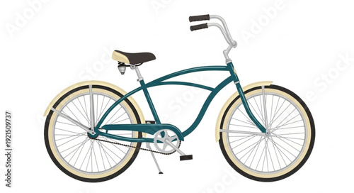 Vintage Bicycle with Teal Frame.