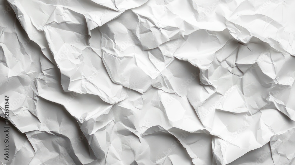 Obraz premium Crumpled white paper texture background (2)