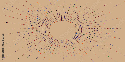 Abstract retro background vector with sun rays and a digital guilloche rosette pattern features a floral spiral shape and grunge texture for a decorative round ornament wallpaper or certificate decor