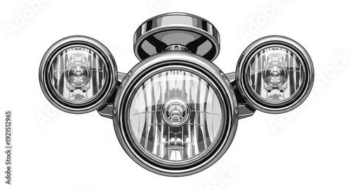 Vintage Car Headlight Closeup.