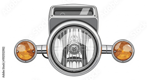 Vintage Car Headlight and Turn Signals.