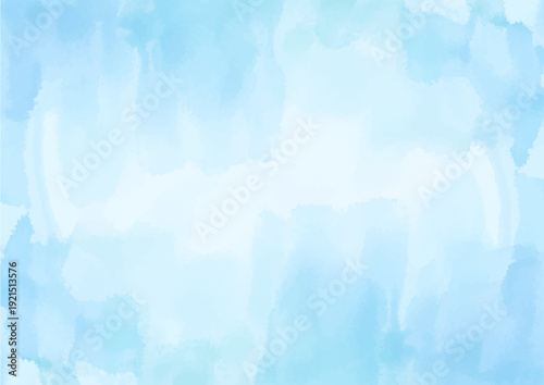 やわらかいブルーの水彩背景テクスチャ素材