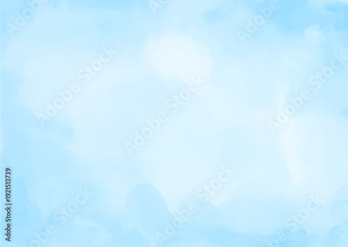 やわらかいブルーの水彩背景テクスチャ素材