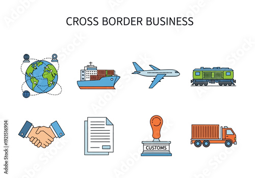 International business and global trade solutions facilitated by various transportation methods