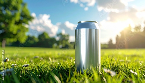 シンプルなデザインのカラフルなアルミ缶のイメージ画像