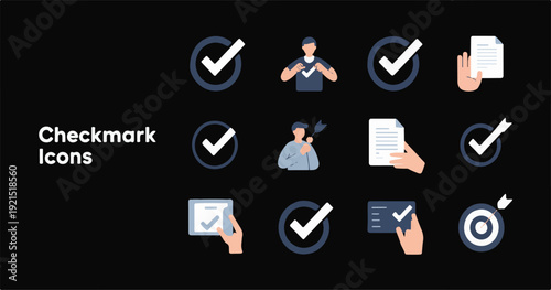 A set of check mark icon