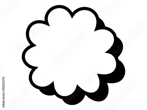 speech bubbles with shadow collection, vector frame sticker, flat message box, blank chat box element, frame border, banner