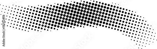 Halftone Dots Curved Line Element