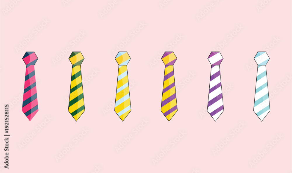 Obraz premium Colorful tie vector design